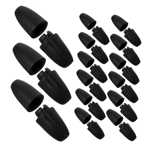 SHINEOFI 100 Stück Sicherheitsverschluss Kunststoff Bead Barrel Connectors Abnehmbarer Halskettenverschluss für Armbänder Lanyards und Diy Schmuckherstellung Schwarz von SHINEOFI