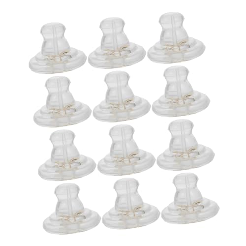 SHINEOFI 100 Stück Silikon Ohrstecker Verschlüsse Klar Weich Ohrlochstöpsel Ersatz Flach Stabilisierung Ohrstecker Schutz Rückseiten für Alltagsschmuck von SHINEOFI