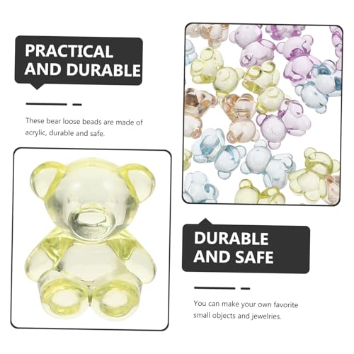 SHINEOFI 100 Stück Teiliges Acryl Perlen in Bärchenform Transparente DIY Schmuckperlen für Halsketten und Armbänder Kreative Bastelperlen für Personalisierte Handarbeiten und Geschenkideen SHINEOFI 100 Stück Teiliges Acryl Perlen in Bärchenform Transparente DIY Schmuckperlen für Halsketten und Armbänder Kreative Bastelperlen für Personalisierte Handarbeiten und Geschenkideen von SHINEOFI