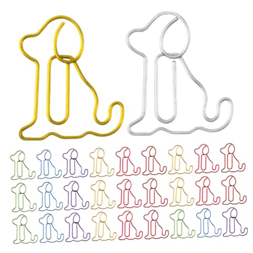 SHINEOFI 100 Stück Teiliges Bunte Büroklammern Hundeform Niedliche Tier lesezeichen Clips Kreative Papierklammern für Schule Büro Organisation für Lehrer Schüler Erwachsene SHINEOFI 100 Stück Teiliges Bunte Büroklammern Hundeform Niedliche Tier lesezeichen Clips Kreative Papierklammern für Schule Büro Organisation für Lehrer Schüler Erwachsene von SHINEOFI