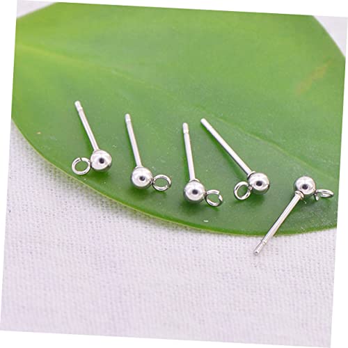 SHINEOFI 100 Stück Teiliges DIY Ohrstecker Silber Rundkugel Ohrschmuck Bastelset Edelstahl Ohrstecker Zubehör für Schmuckherstellung Damen Herren SHINEOFI 100 Stück Teiliges DIY Ohrstecker Silber Rundkugel Ohrschmuck Bastelset Edelstahl Ohrstecker Zubehör für Schmuckherstellung Damen Herren von SHINEOFI
