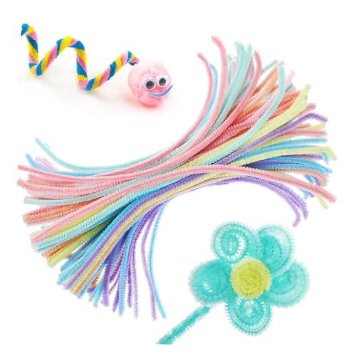 SHINEOFI 100 Stück Teiliges Macaron Farbset Pfeifenputzer zum Basteln Flexible Flauschige Chenille Sticks Weiche Farbige Basteldraht Stiele für Kreative DIY Projekte SHINEOFI 100 Stück Teiliges Macaron Farbset Pfeifenputzer zum Basteln Flexible Flauschige Chenille Sticks Weiche Farbige Basteldraht Stiele für Kreative DIY Projekte von SHINEOFI