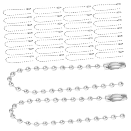 SHINEOFI 100 Stück Teiliges Metall Kugelkette mit Verbindungsstück für Schlüsselanhänger Anhänger Schmuckherstellung und Hundemarken Langlebig Poliert Vielseitig Einsetzbar Schlichtes SHINEOFI 100 Stück Teiliges Metall Kugelkette mit Verbindungsstück für Schlüsselanhänger Anhänger Schmuckherstellung und Hundemarken Langlebig Poliert Vielseitig Einsetzbar Schlichtes von SHINEOFI