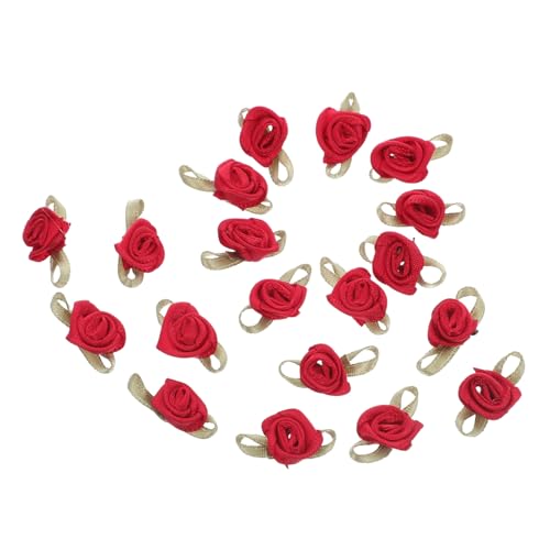 SHINEOFI 100 Stück Teiliges Mini Satinrosen mit Grünen Blättern Realistisch Wirkende Künstliche Stoffrosen für Hochzeitsdeko DIY Bastelblumen Scrapbooking und Haarschmuck in Weinrot SHINEOFI 100 Stück Teiliges Mini Satinrosen mit Grünen Blättern Realistisch Wirkende Künstliche Stoffrosen für Hochzeitsdeko DIY Bastelblumen Scrapbooking und Haarschmuck in Weinrot von SHINEOFI