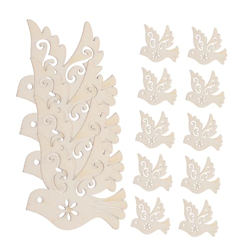 SHINEOFI 100 Stück Teiliges Unvollendete Taube Anhänger Runde Holzscheiben DIY Basteln Handliche Formen für Wandkunst Inneneinrichtung und Heimdekoration von SHINEOFI