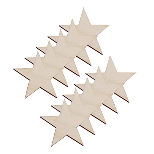 SHINEOFI 100 Stück Unfertige Holzsterne DIY Bastelmaterial für Weihnachtsdeko und Kreative Projekte Holzscheiben zum Malen und Gestalten von SHINEOFI