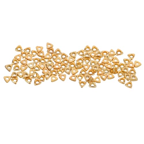 SHINEOFI 100 Stück Vergoldete Perlen Metalldreiecksformperlen Halsketten Abstandsperlen Dreiecksform lose Perlen Bastelmittel -Dreieckskügelchen basteln Schmuckdreiecksperlen Kupfer Golden SHINEOFI 100 Stück Vergoldete Perlen Metalldreiecksformperlen Halsketten Abstandsperlen Dreiecksform lose Perlen Bastelmittel -Dreieckskügelchen basteln Schmuckdreiecksperlen Kupfer Golden von SHINEOFI