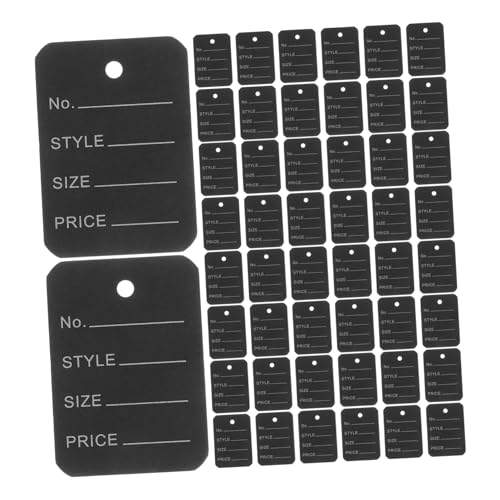 SHINEOFI 1000 Stück Preisschild Tag Einzelhandel Schmuck Tags Hängen Sie Tags Für Kleidung Auf Kleine Preisschilder Markierungsetiketten Für Schmuck Leere Preisschilder Papier Black von SHINEOFI