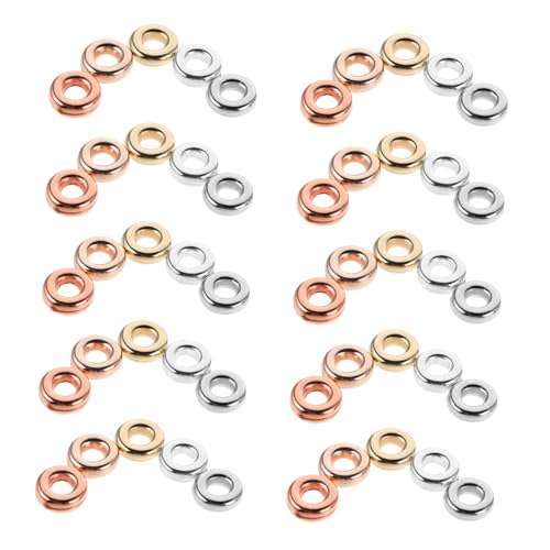 SHINEOFI 1000 Stück Schmuck Flache Runde Perlen Perlenherstellung Abstandshalter Runde Perlen Flache Armbandperlen Metallrunde -abstandshalterperlen Lose Spacer-schmuckperlen Ccb SHINEOFI 1000 Stück Schmuck Flache Runde Perlen Perlenherstellung Abstandshalter Runde Perlen Flache Armbandperlen Metallrunde -abstandshalterperlen Lose Spacer-schmuckperlen Ccb von SHINEOFI