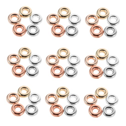 SHINEOFI 1000 Stück Schmuck flache runde Perlen Schmuck Abstandsperlen Anhänger zur Herstellung von Armbändern kleine Abstandsperlen Metallperlen für Schmuckherstellung Halskettenperlen ccb SHINEOFI 1000 Stück Schmuck flache runde Perlen Schmuck Abstandsperlen Anhänger zur Herstellung von Armbändern kleine Abstandsperlen Metallperlen für Schmuckherstellung Halskettenperlen ccb von SHINEOFI