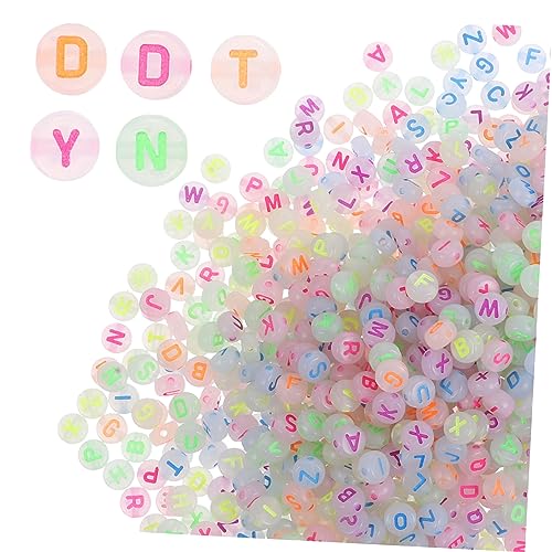 SHINEOFI 1000Stücke Armbandperlen Leuchtende Buchstabenperlen für DIY Schmuck Handgefertigte Perlen Legiertem Material für Armbänder und Ohrringe SHINEOFI 1000Stücke Armbandperlen Leuchtende Buchstabenperlen für DIY Schmuck Handgefertigte Perlen Legiertem Material für Armbänder und Ohrringe von SHINEOFI