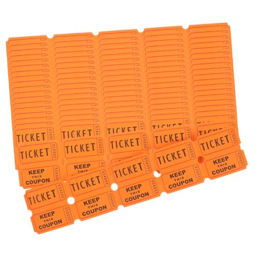SHINEOFI 100st Lose Eintrittskarten Für Den Etiketten Für Tombola-Tickets Veranstaltungstickets Mit Nummern Chinesische Auktionstickets Auktionskarten Fahrkarte Flugblatt Papier Kinokarte von SHINEOFI