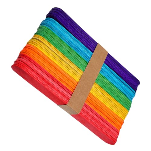 SHINEOFI 100Stücke Farbige Holz Eisstiele für Bastelprojekte Vielseitig Einsetzbare Holzstäbchen für DIY Schulunterricht und Aktivitäten Sichere Handhabung SHINEOFI 100Stücke Farbige Holz Eisstiele für Bastelprojekte Vielseitig Einsetzbare Holzstäbchen für DIY Schulunterricht und Aktivitäten Sichere Handhabung von SHINEOFI