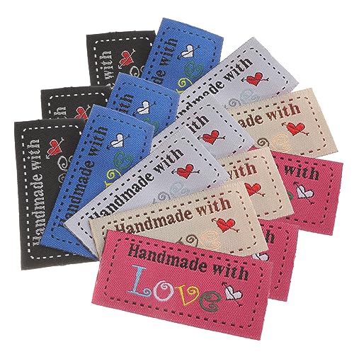 SHINEOFI 100Stücke Handgefertigte Liebesschilds Etiketten Personalisierte Nählabels für DIY Projekte für Kleidung Taschen und Accessoires SHINEOFI 100Stücke Handgefertigte Liebesschilds Etiketten Personalisierte Nählabels für DIY Projekte für Kleidung Taschen und Accessoires von SHINEOFI