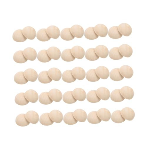 SHINEOFI 100Stücke Unvollendete Halbe Holzperlen zum Selbermachen DIY Kuppelperlen für Schmuck Bastelprojekte und Wohnaccessoires Natürlicher Farbe für Kreative SHINEOFI 100Stücke Unvollendete Halbe Holzperlen zum Selbermachen DIY Kuppelperlen für Schmuck Bastelprojekte und Wohnaccessoires Natürlicher Farbe für Kreative von SHINEOFI