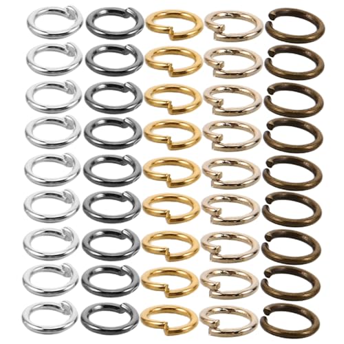 SHINEOFI 10Er-Packungen Offene Metall Spaltringe für Ohrring Schmuckherstellung Langlebige Widerstandsfähige Verbindungsringe in Fünf Farben für DIY Ohrschmuck und Reparatur SHINEOFI 10Er-Packungen Offene Metall Spaltringe für Ohrring Schmuckherstellung Langlebige Widerstandsfähige Verbindungsringe in Fünf Farben für DIY Ohrschmuck und Reparatur von SHINEOFI