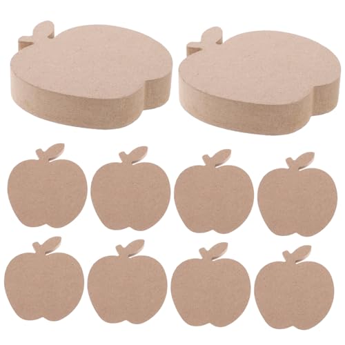 SHINEOFI 10St Äpfel aus Holz zum Selbermachen halloween dekoration halloween-dekoration Wanddekoration halloweendeko Etiketten unvollendete Holzausschnitte DIY Holzausschnitte hölzern von SHINEOFI