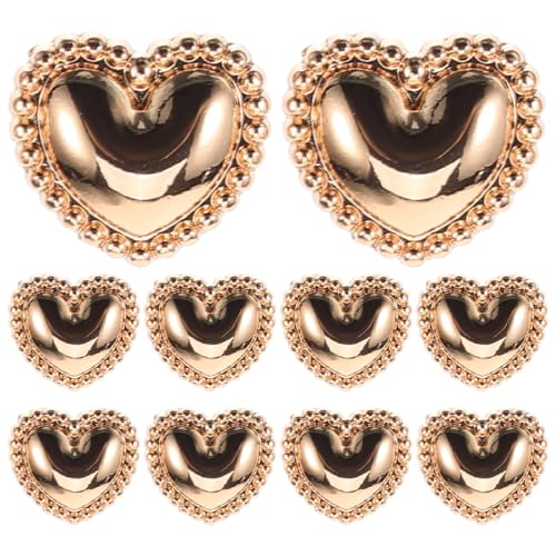 SHINEOFI 10St Metallknöpfe mantelknöpfe jackenknöpfe Hemdenknöpfe Retro-Knöpfe Nähknöpfe DIY-Herz-Knopf Ersatzknopf druckknöpfe dekoration Tasten Ersatzknöpfe Kleid schmücken Zubehör von SHINEOFI