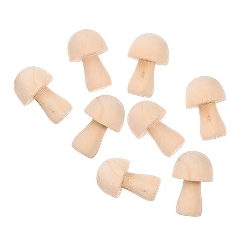 SHINEOFI 10St hölzerner Pilz leerer Pilz Pilz-Modell bemalte Miniaturen leere unbemalte Pilze Mini- wohnungseinrichtung wohnungsdeko Modellieren von Holzpilzen unfertige Pilzrequisiten von SHINEOFI