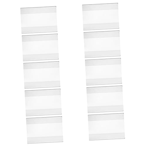 SHINEOFI 10Stücke Acryl Preisschildhalter Clip Schild Anzeige Racks Robuste und Langlebige Etikettenhalter für Geschäfte Supermärkte und Einzelhandel von SHINEOFI