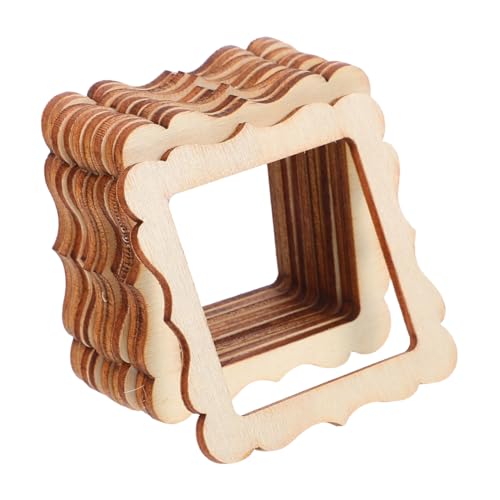 SHINEOFI 10Stücke Holz Ausschnitte für DIY Kunsthandwerk Quadratische Große Holzrahmen für Dekorationen für Geburtstagsfeiern Hochzeiten und Weihnachten SHINEOFI 10Stücke Holz Ausschnitte für DIY Kunsthandwerk Quadratische Große Holzrahmen für Dekorationen für Geburtstagsfeiern Hochzeiten und Weihnachten von SHINEOFI