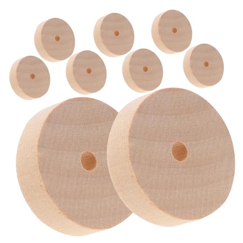 SHINEOFI 10Stücke Holzräder Für Bastelarbeiten Unbehandelte Holzräder Für DIY Projekte Und Modellbau Holzhandwerk Zubehör SHINEOFI 10Stücke Holzräder Für Bastelarbeiten Unbehandelte Holzräder Für DIY Projekte Und Modellbau Holzhandwerk Zubehör von SHINEOFI