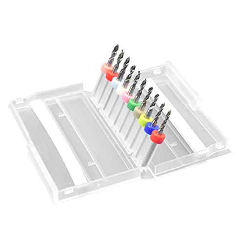 SHINEOFI 10Stücke Teiliges Hartmetall Bohrer Set für Leiterplatten Mikrobohrer Präzisionsbohrer für Cnc Gravur und Schmuckherstellung Außergewöhnliche Schärfe SHINEOFI 10Stücke Teiliges Hartmetall Bohrer Set für Leiterplatten Mikrobohrer Präzisionsbohrer für Cnc Gravur und Schmuckherstellung Außergewöhnliche Schärfe von SHINEOFI