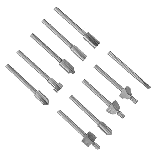 SHINEOFI 10Stücke Teiliges Hartmetall Router Bits für Elektrowerkzeuge Schaft Präzise Schneide für Cnc Maschinen Langlebig und Effizient Silberfarben SHINEOFI 10Stücke Teiliges Hartmetall Router Bits für Elektrowerkzeuge Schaft Präzise Schneide für Cnc Maschinen Langlebig und Effizient Silberfarben von SHINEOFI