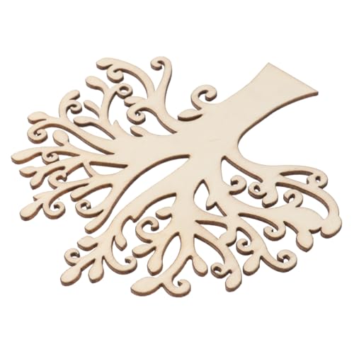 SHINEOFI 10Stücke Unlackierte Holzbaumverzierungen Für DIY Handwerk Und Bastelprojekte Natürliche Holzfarbe Für Dekoration Und Gestaltungen von SHINEOFI