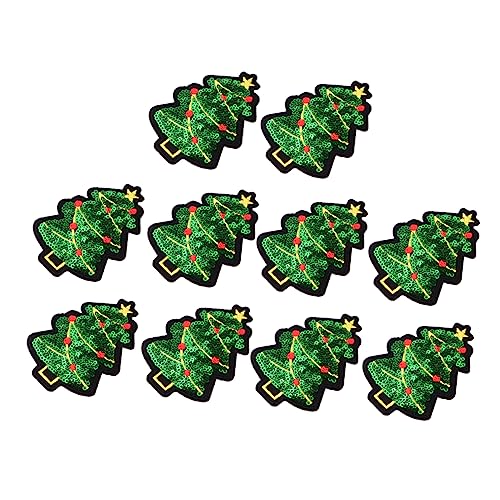 SHINEOFI 10Stücke Weihnachtskleidung Patches mit Pailletten Dekorative Aufnäher für Jacken Taschen und DIY Projekte Langlebig Sicher für Kreative Bastelarbeiten SHINEOFI 10Stücke Weihnachtskleidung Patches mit Pailletten Dekorative Aufnäher für Jacken Taschen und DIY Projekte Langlebig Sicher für Kreative Bastelarbeiten von SHINEOFI