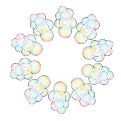 SHINEOFI 10Stücke Wolkenperlen Acryl Abstandsperlen für Schmuckherstellung Handgefertigte Bastelperlen für Armbänder Ohrringe und Puppenhaus Pastellfarbene Designs SHINEOFI 10Stücke Wolkenperlen Acryl Abstandsperlen für Schmuckherstellung Handgefertigte Bastelperlen für Armbänder Ohrringe und Puppenhaus Pastellfarbene Designs von SHINEOFI