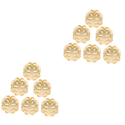 SHINEOFI 10stücke Goldfarbene Vierblätter-kleeblatt Spacer Perlen Für Armbänder Hochwertige Kupferperlen Für Schmuckherstellung Für Patrick's Day Und Kreative Bastelprojekte SHINEOFI 10stücke Goldfarbene Vierblätter-kleeblatt Spacer Perlen Für Armbänder Hochwertige Kupferperlen Für Schmuckherstellung Für Patrick's Day Und Kreative Bastelprojekte von SHINEOFI