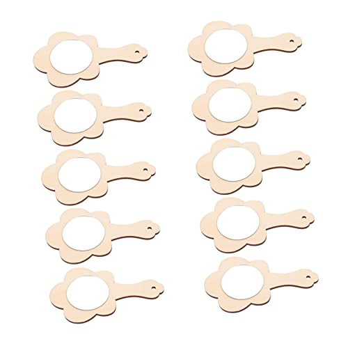 SHINEOFI 10stücke Holz Handspiegel Diy Spiegel Junge Mädchen Hand Malerei Spiegel Blanko Für Heimwerker Lernmaterial Für Junge Mädchen SHINEOFI 10stücke Holz Handspiegel Diy Spiegel Junge Mädchen Hand Malerei Spiegel Blanko Für Heimwerker Lernmaterial Für Junge Mädchen von SHINEOFI