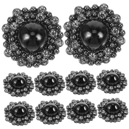 SHINEOFI 10stücke Runde Nähknöpfe Schwarze Zierknöpfe Mit Glitzer Für Kleidung Vielseitige Knöpfe Für Blazer Mäntel Hemden Und Mehr SHINEOFI 10stücke Runde Nähknöpfe Schwarze Zierknöpfe Mit Glitzer Für Kleidung Vielseitige Knöpfe Für Blazer Mäntel Hemden Und Mehr von SHINEOFI