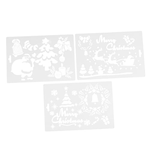 SHINEOFI 12 Blatt Malvorlage Für Weihnachten Frohe Weihnachten Schablonen Zeichnung Weihnachtsvorlagen Malerei Lieferungen Erwachsene Weihnachtsdeko Zeichnen Schablonen Weiß von SHINEOFI