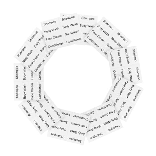 SHINEOFI 12 Blatt Selbstklebende für Reise und Badezimmerflaschen Skincare Sticker für Einfache Organisation von Toilettenartikeln und Pflegeprodukten von SHINEOFI