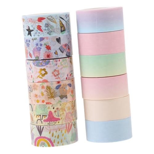 SHINEOFI 12 Rollen Cartoon -Aufkleber Scrapbook-Kit Scrapbook- DIY-Bänder Sammelklebeband Schrott Handbuch Dekore Washi DIY Bastelband Planer Tape Japanisches Papier SHINEOFI 12 Rollen Cartoon -Aufkleber Scrapbook-Kit Scrapbook- DIY-Bänder Sammelklebeband Schrott Handbuch Dekore Washi DIY Bastelband Planer Tape Japanisches Papier von SHINEOFI