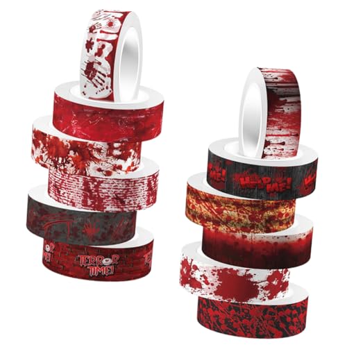 SHINEOFI 12 Rollen Halloween Washi Tape Design DIY Scrapbooking und Handwerksbedarf für Kunstprojekte und Dekorationen Transparentes Klebeband für Kreative Bastler SHINEOFI 12 Rollen Halloween Washi Tape Design DIY Scrapbooking und Handwerksbedarf für Kunstprojekte und Dekorationen Transparentes Klebeband für Kreative Bastler von SHINEOFI