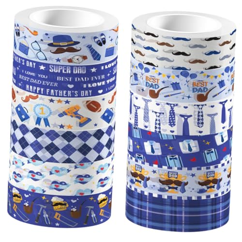 SHINEOFI 12 Rollen Teiliges Transparentes Washi Tape mit Vatertags Motiven Dekoratives Klebeband für Scrapbooking Journals Diy Basteln Langlebig Klare Designs Vielseitig Einsetzbar SHINEOFI 12 Rollen Teiliges Transparentes Washi Tape mit Vatertags Motiven Dekoratives Klebeband für Scrapbooking Journals Diy Basteln Langlebig Klare Designs Vielseitig Einsetzbar von SHINEOFI
