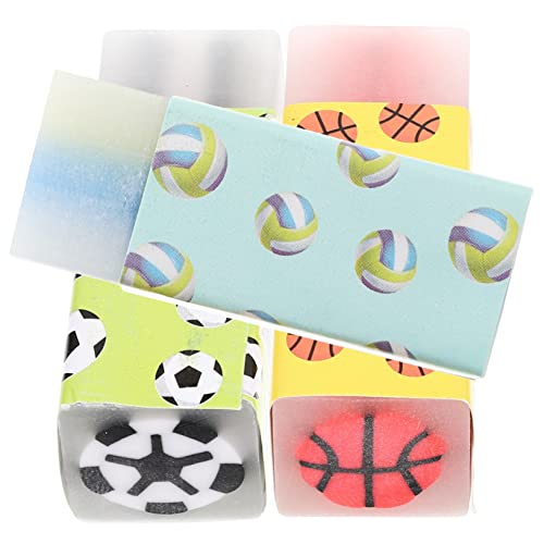 SHINEOFI 12 Stück Basketball-fußball-radiergummi Blase Mini Eingängig Ausgefallene Radiergummis Für Großer Radiergummi Kinderspiele Duftende Radiergummis Für Pvc von SHINEOFI
