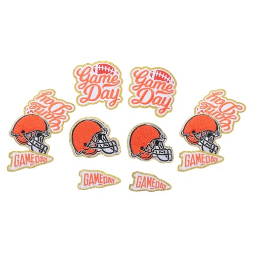 SHINEOFI 12 Stück Dekorativer Rugby-Aufnäher Fußball-Patch Eisen auf Flecken für Kleidung Patches für Rucksäcke Rucksack-Patches Fußballflicken zum aufbügeln Sport Bügelflicken Stoff Orange SHINEOFI 12 Stück Dekorativer Rugby-Aufnäher Fußball-Patch Eisen auf Flecken für Kleidung Patches für Rucksäcke Rucksack-Patches Fußballflicken zum aufbügeln Sport Bügelflicken Stoff Orange von SHINEOFI