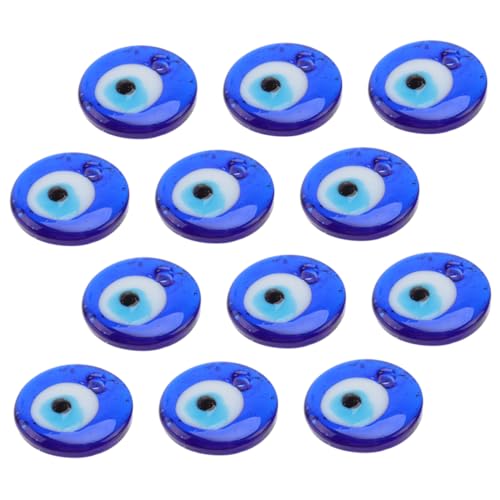 SHINEOFI 12 Stück Handwerk Perlen machen glasperlen schmuckherstellung Kreativer Schmuckzubehör Reize Loch dekorative lose Perlen schmuck DIY perlen Glas mit hohem Borosilikatgehalt Blue von SHINEOFI