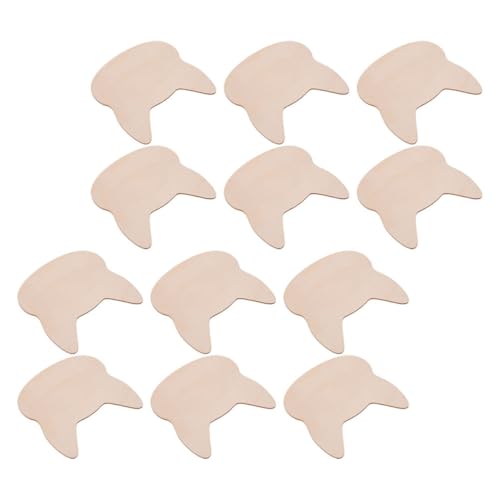 SHINEOFI 12 Stück Katzengraffiti -Anhänger unfertige Chips Holzhandwerk Graffiti-Holzausschnitte tierisches Holzhandwerk Holzkatze Formen Unerziehendes Katzenholz DIY Wood Cat hölzern Beige von SHINEOFI