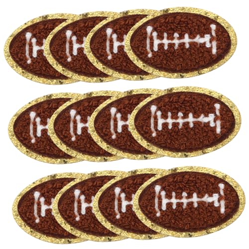 SHINEOFI 12 Stück Kleiderflicken repair patch bastelzubehör aufbügel-flicken bügelbild Sporttaschen-Dekoration Fußball-Patch Stoff dekorative Fellflecken zarte Sportball-Patches Polyester von SHINEOFI