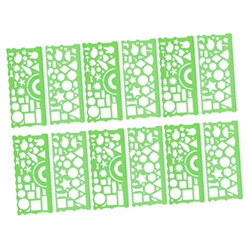 SHINEOFI 12 Stück Lineal Zeichnen Malschablonen Kreisförmig Schablonen Für Kreidefarbe Schablonen Zum Malen Entwurfsschablonen Schüler Zeichnen Vorlage Kreisschablone Herrscher Pp Green SHINEOFI 12 Stück Lineal Zeichnen Malschablonen Kreisförmig Schablonen Für Kreidefarbe Schablonen Zum Malen Entwurfsschablonen Schüler Zeichnen Vorlage Kreisschablone Herrscher Pp Green von SHINEOFI