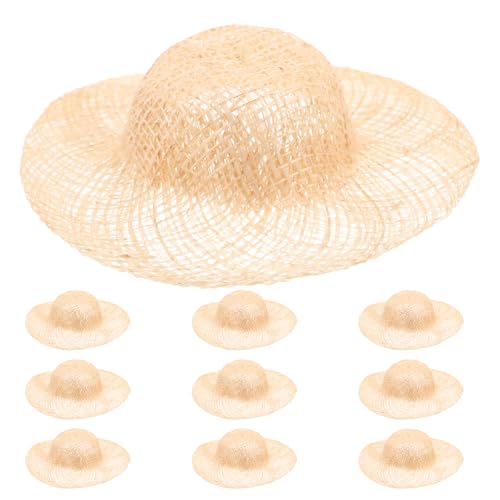 SHINEOFI 12 Stück Mini-Hüte für Puppen, Miniatur-Kappe, blanko, winziger Sombrero-Puppenhut zum Basteln, Party-Dekorationen und Puppenhaus-Projekte, Beige, 8 cm SHINEOFI 12 Stück Mini-Hüte für Puppen, Miniatur-Kappe, blanko, winziger Sombrero-Puppenhut zum Basteln, Party-Dekorationen und Puppenhaus-Projekte, Beige, 8 cm von SHINEOFI