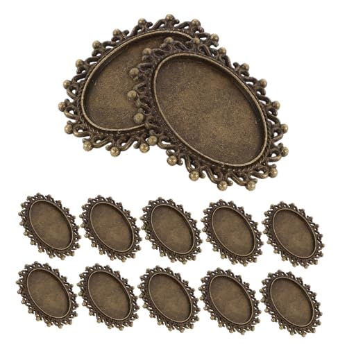SHINEOFI 12 Stück Oval Brosche Bottomhalter Broschennadel-Rückseiten zum Basteln Brosche Lünette Tabletts Zubehör zur Broschenherstellung broschenbasen selber machen Legierung Golden SHINEOFI 12 Stück Oval Brosche Bottomhalter Broschennadel-Rückseiten zum Basteln Brosche Lünette Tabletts Zubehör zur Broschenherstellung broschenbasen selber machen Legierung Golden von SHINEOFI