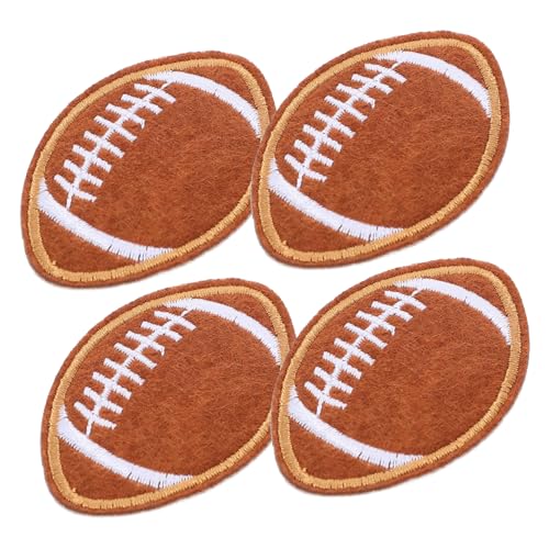 SHINEOFI 12 Stück Rugby Aufnäher Nummernaufnäher Gestickte Aufnäher Bandaufnäher Ball Applikation Hut Hat Dekorative Mantelaufnäher Kleine Kleidungsaufnäher Kleidungszubehör von SHINEOFI