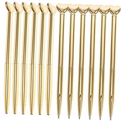 SHINEOFI 12 Stück Stift aus Metall schreibkladde bürodeko goldstift büro accessoires stifte zeichnen Blau multi Kugelschreiber für den täglichen Gebrauch tragbarer Stift Hausbedarf Golden von SHINEOFI