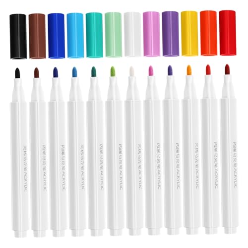 SHINEOFI 12 Stück Teiliges Acryl Paint Markers mit Schnell Trocknender Wischfester Weicher Spitze und Ergonomischem Design Bunte Marker für Malerei Kunsthandwerk SHINEOFI 12 Stück Teiliges Acryl Paint Markers mit Schnell Trocknender Wischfester Weicher Spitze und Ergonomischem Design Bunte Marker für Malerei Kunsthandwerk von SHINEOFI